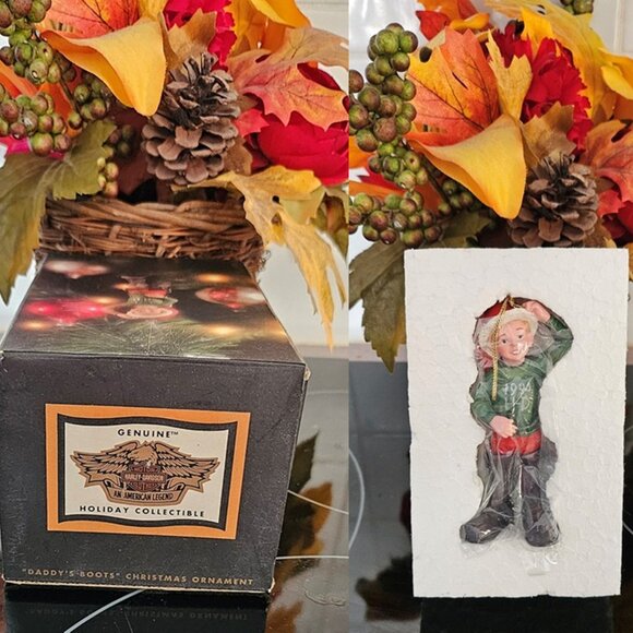 Harley Davidson Children’s Christmas Ornament - Daddy’s Boots - Model  99442-95Z - Picture 3 of 9